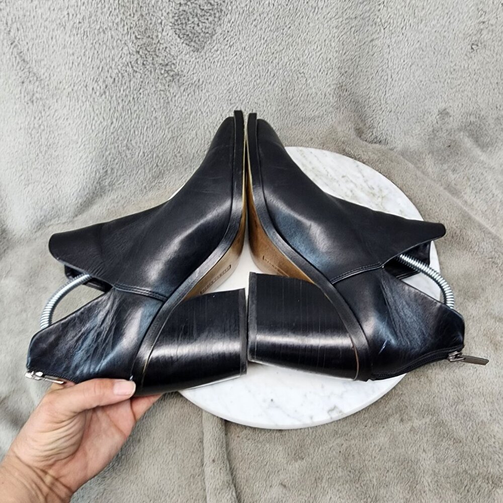 Vince Camuto Shoes Womens Size 9 Black Leather Ankle Booties *GUC* - Picture 6 of 12